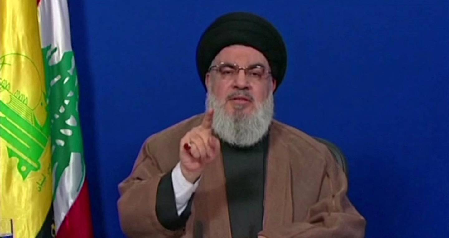 Lebanon should block Israel from extracting gas from a disputed offshore field, Hezbollah leader Hassan Nasrallah said. AFP