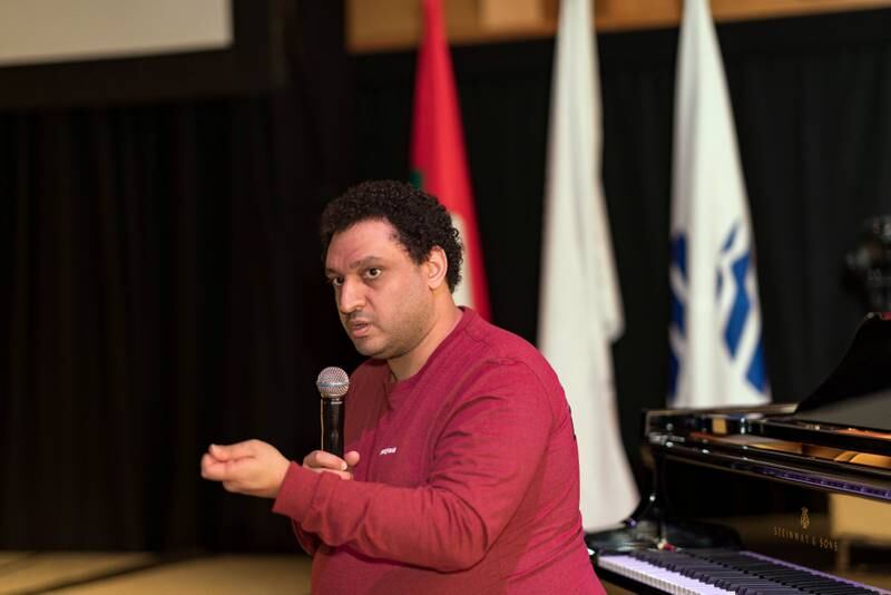 Emirati composer Mohammed Fairouz has composed music for the Al Wasl Opera. Every week or two, a student choir takes to the Jubilee Stage for a series of 30-minute concerts where they perform extracts from Al Wasl Opera. Photo: Expo 2020 Dubai