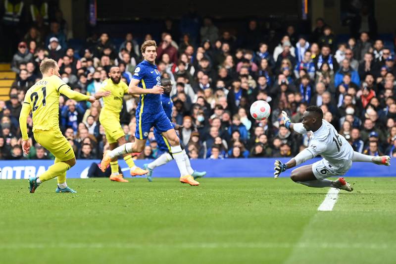 Marcos Alonso – 4 Sacrificed after Brentford’s equaliser, Alonso did not look at his best, with his passes largely hopeful and unable to deal with the threat on the wing, narrowing too much to contend with Mbeumo’s pace and leaving Eriksen free to shoot. AFP