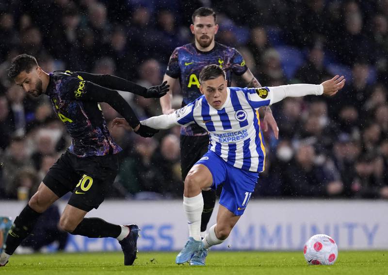 Leandro Trossard - 5: Lively start with his running on and off ball causing Spurs a few problems but took too long to get shot away before half-time and Spurs were able to block - which was trademark of Brighton’s night in front of goal. AP
