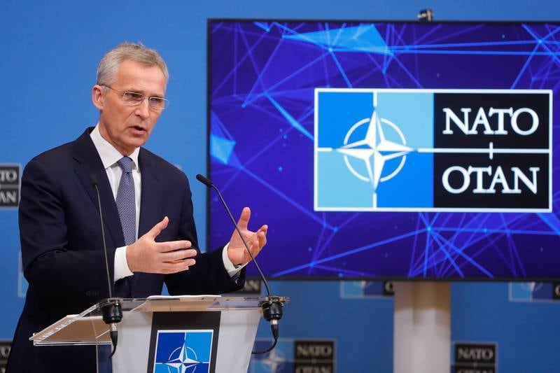 Jens Stoltenberg refused to speculate on whether the use of chemical weapons by Russia would trigger a military response from Nato. EPA