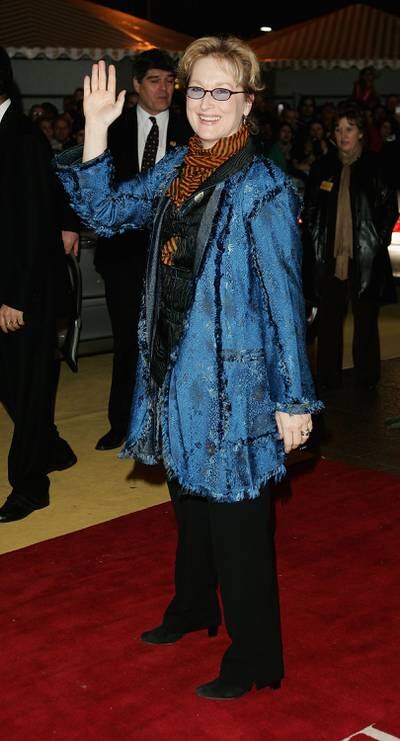 LONDON - DECEMBER 16:  Meryl Streep arrives at the European Premiere of "Lemony Snicket's A Series Of Unfortunate Events" at the Empire Leicester Square December 16, 2004 in London.  (Photo by MJ Kim/Getty Images) 