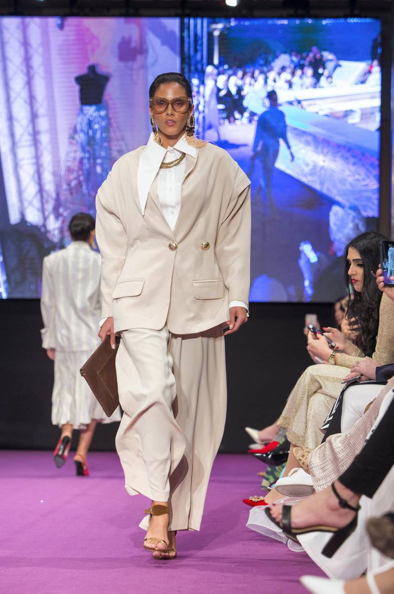 DUBAI, UNITED ARAB EMIRATES -Sempre show at the second day of Dubai Modest Fashion Show at Emerald Palace Kempinski, Dubai.  Leslie Pableo for The National for Hafsa Lodi's story
