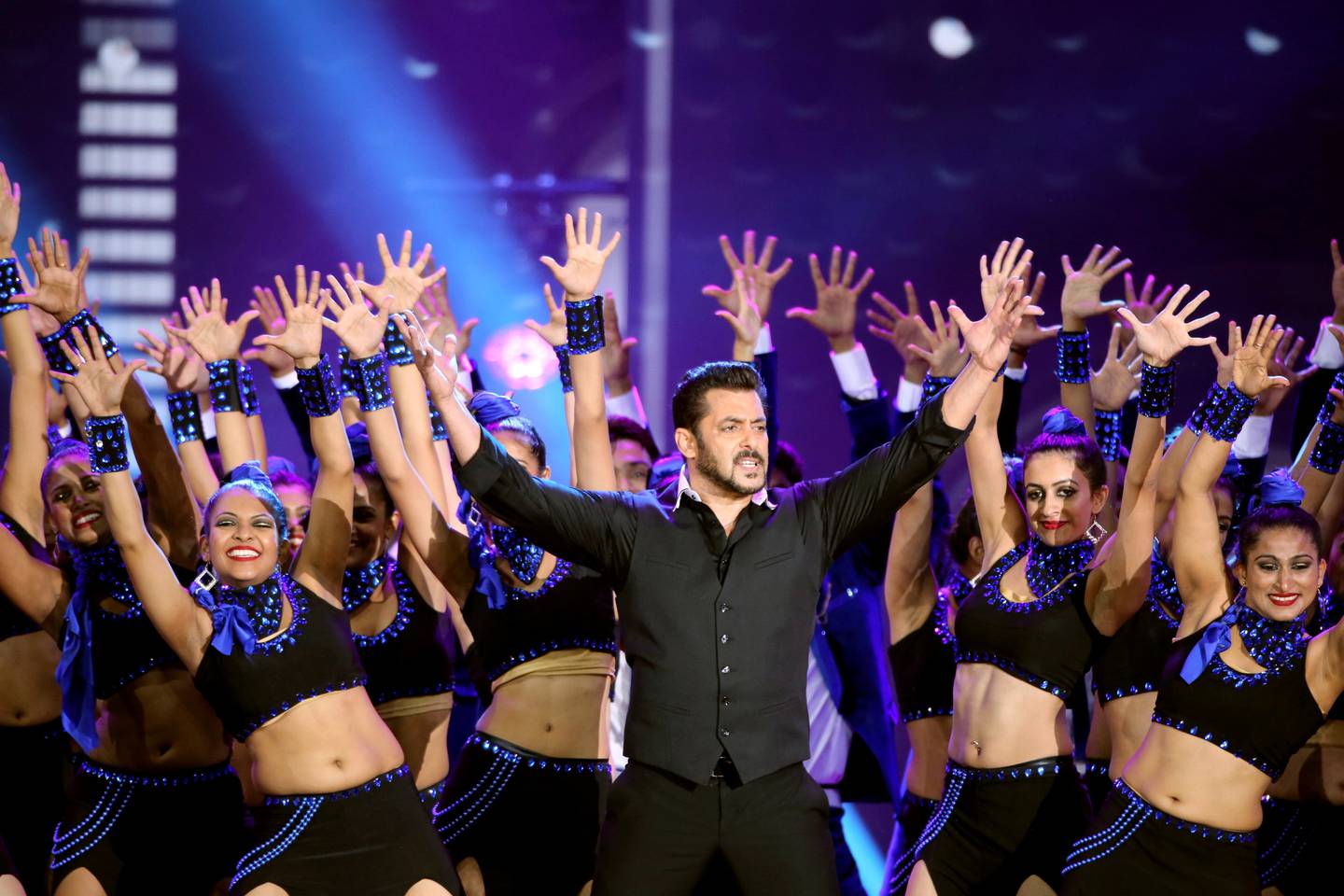 Salman Khan performs at the IIFA Awards in New Jersey in 2017. Reuters