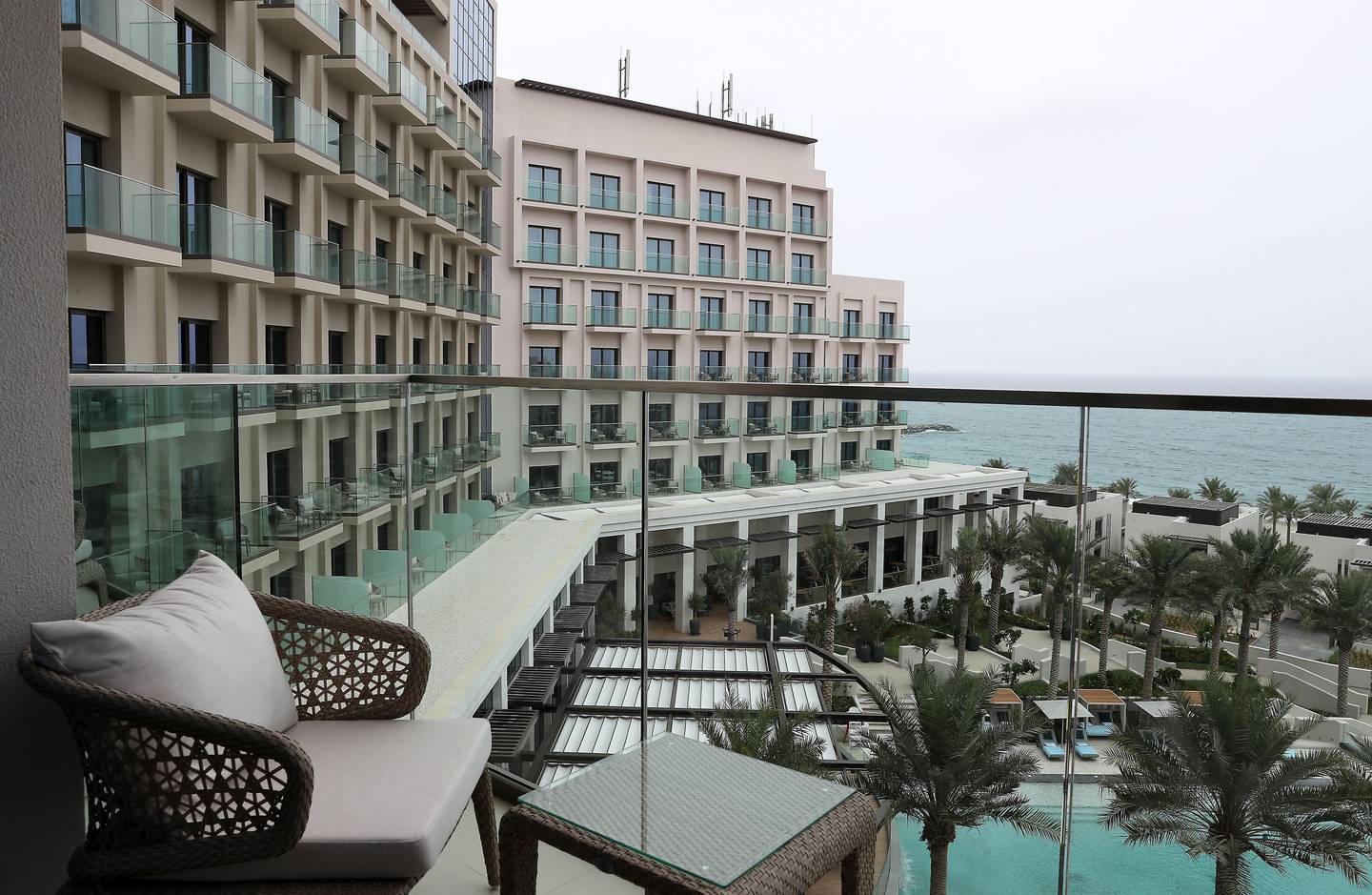 Address Beach Resort Fujairah has opened on the east coast with views of the ocean on one side and the Hajar Mountains on the other