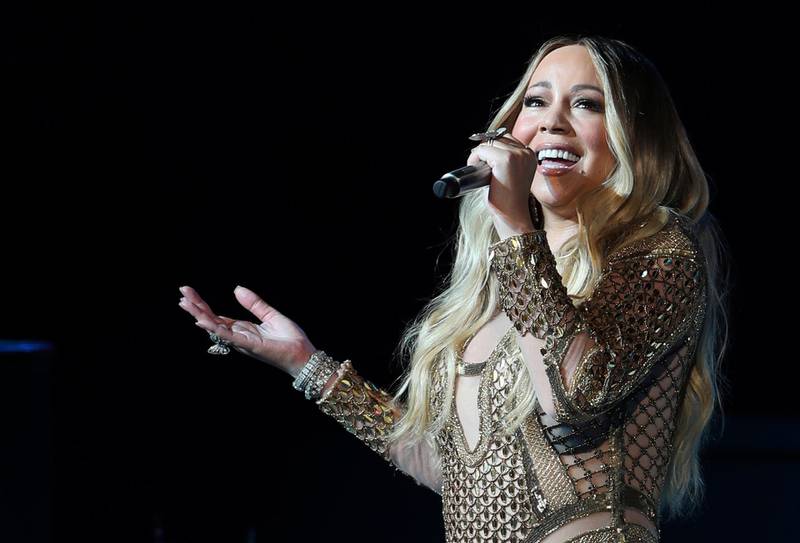 FILE - In this Oct. 20, 2019 file photo Mariah Carey performs during a concert celebrating Dubai Expo 2020 One Year to Go in Dubai, United Arab Emirates. Christmas has come early for Carey: the pop starâ€™s original holiday classic, â€œAll I Want for Christmas Is You,â€ has reached the No. 1 spot on the Billboard Hot 100 chart 25 years after its release. Billboard announced that the song topped this weekâ€™s chart, giving Carey her 19th No. 1 of her career.  (AP Photo/Kamran Jebreili, File)