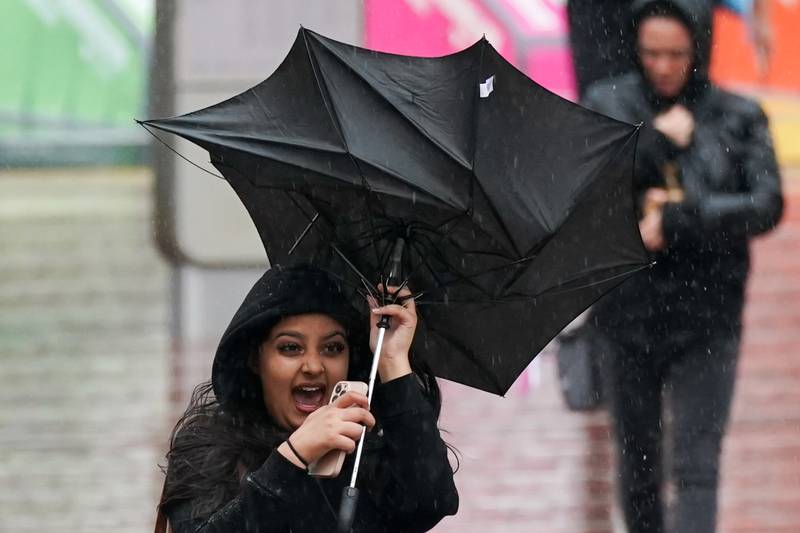 The UK will experience more wet and windy weather this weekend, the Met Office said. PA