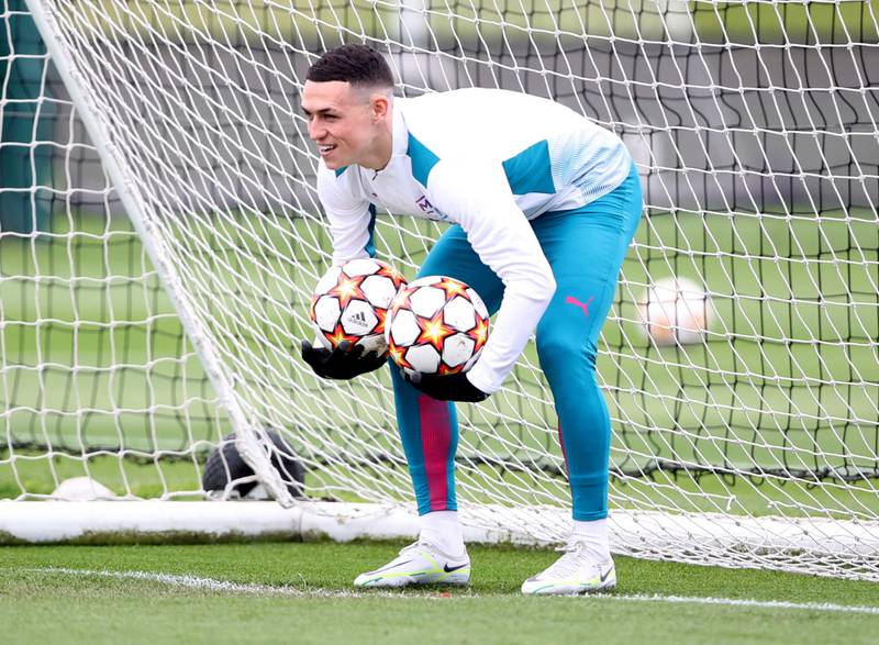 Manchester City's Phil Foden during training. Reuters