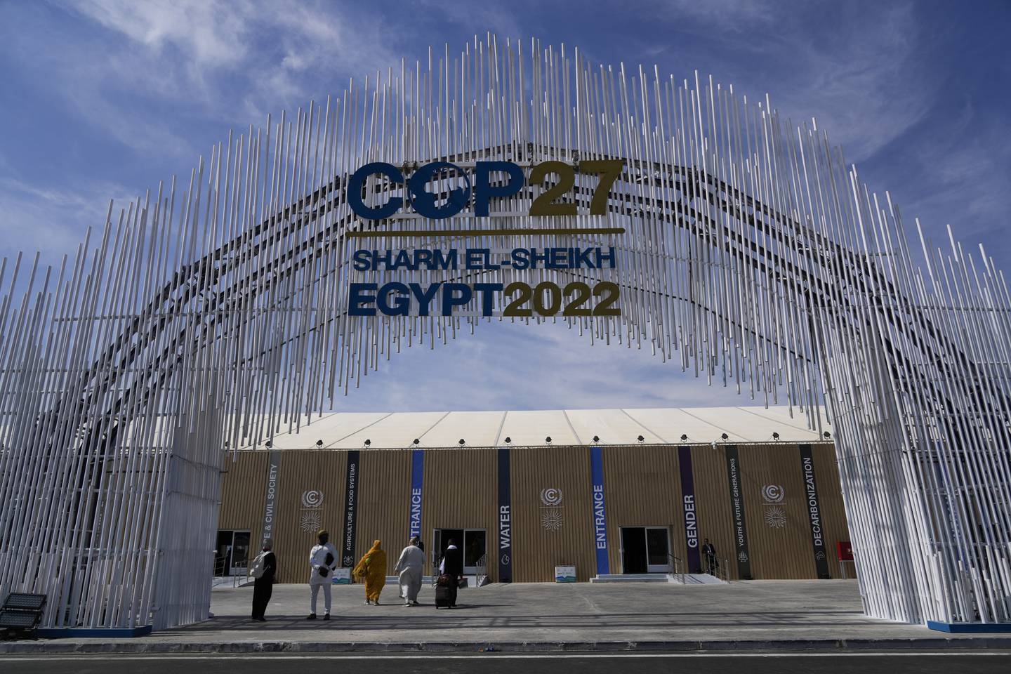 Preparations are under way for Cop27 in Sharm El Sheikh, Egypt this month. AP