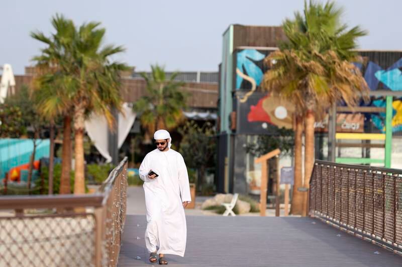 UAE temperatures will dip on Sunday with higher levels of humidity overnight. Khushnum Bhandari / The National