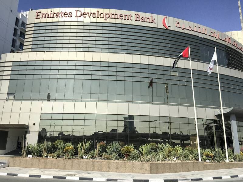 DUBAI, UNITED ARAB EMIRATES. 11 OCTOBER 2020. Emirates Development Bank in Garhoud. (Photo: Antonie Robertson/The National) Journalist: None. Section: National.