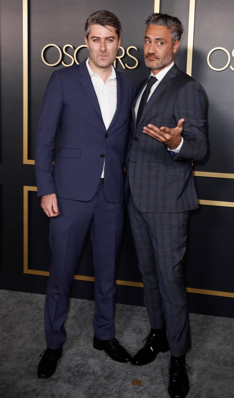 Carthew Neal and director Taika Waititi arrive for the 92nd Oscars Nominees Luncheon in Hollywood, California, on January 27, 2020. EPA