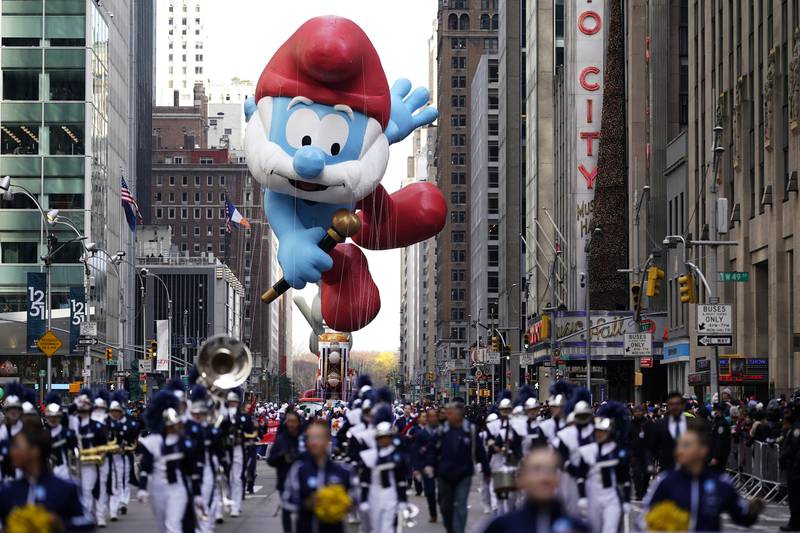 The Papa Smurf balloon. AP