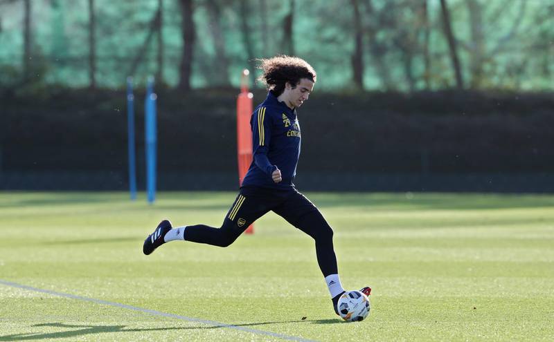 Matteo Guendouzi during the training session at London Colney. PA