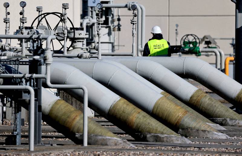 The Nord Stream 1 gas pipeline in Lubmin, Germany. Reuters