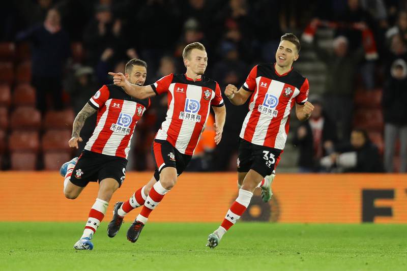 Southampton v Norwich, Wednesday, 11.30pm: Losing 1-0 with 12 minutes to go against bottom club Watford, only to win 2-1 with the help of an incorrect VAR decision. On such margins can a season, and Premier League survival, hinge, though James Ward-Prowse's free-kick winner was worthy of special praise. Can they now cash in? The nerves will still be there. PREDICTION: Southampton 1 Norwich 1 Getty