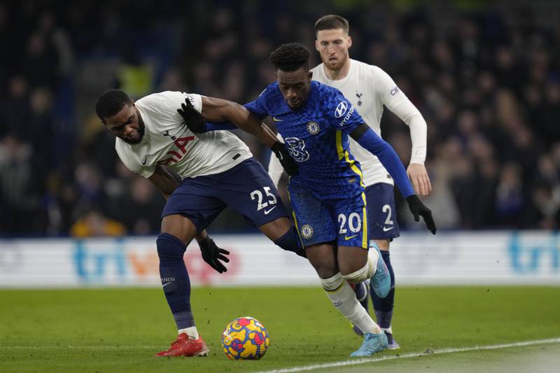 Callum Hudson-Odoi - 7: Headed half chance wide from tight angle in opening five minutes. His driving run down the left wing and ball into Ziyech’s feet set up opening goal. Was starting to dominate Tanganga so much that Spurs full-back was hooked in second half. AP