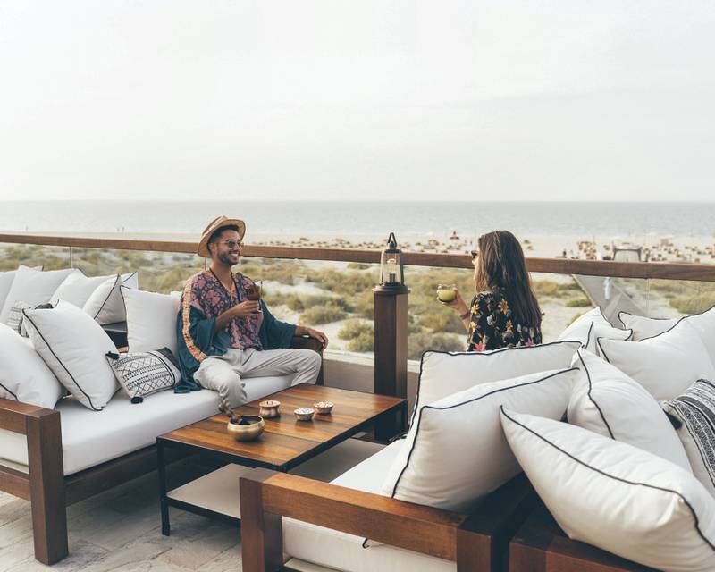 Bohemian beach lounge Shala at the Park Hyatt Abu Dhabi. Photo: Shala