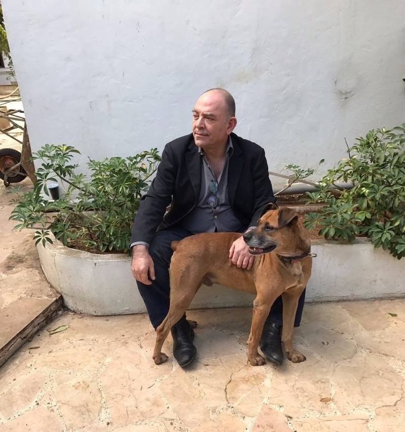 Lokman Slim with his dog. "He was a generous person and loved people. He even loved trees and the garden and animals generally," recalled Ahmad Jaber. Lokman Slim / Facebook