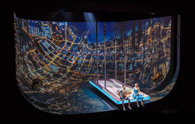 For the 2017 play 'Ugly Lies the Bone', performed at London's National Theatre, Devlin created a basin-shaped map on to which video clips were projected