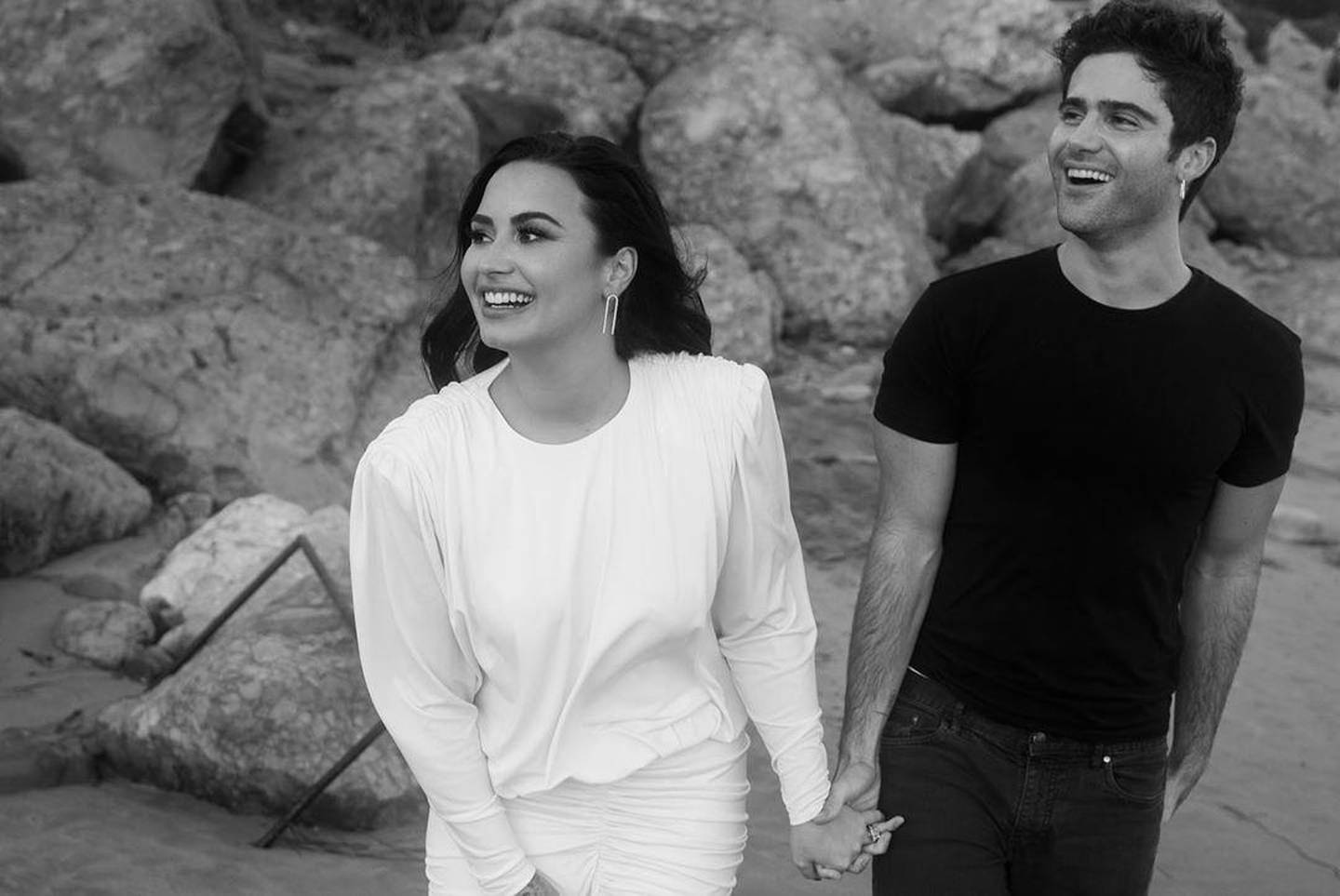 Demi Lovato and Max Ehrich got engaged after two months together, after he proposed with a $1 million ring. Instagram / Max Ehrich