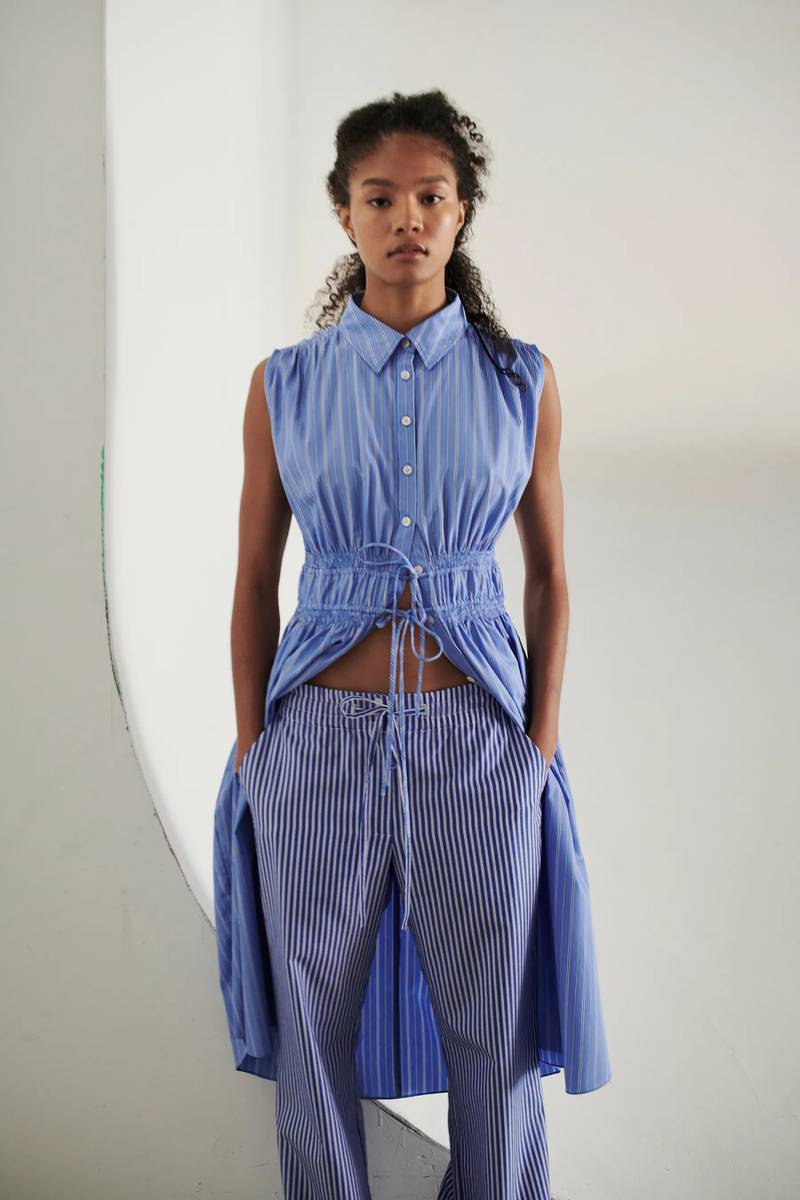 Thakoon subverts masculine codes for spring/summer, adding elements such as smocking. Photo: Thakoon