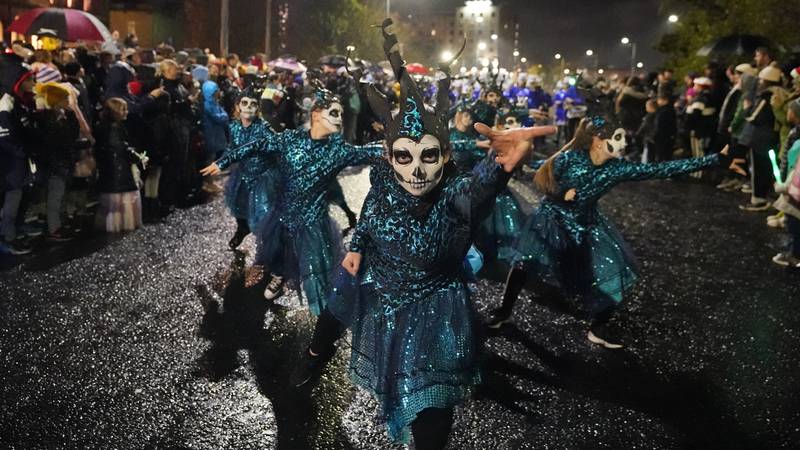 Halloween celebrations were in full swing on Monday evening as performers entertained crowds at the Derry Halloween parade in Londonderry, Northern Ireland. PA