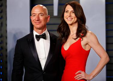  Amazon chief executive Jeff Bezos with his former wife  MacKenzie Bezos. The couple are now divorced. Reuters
