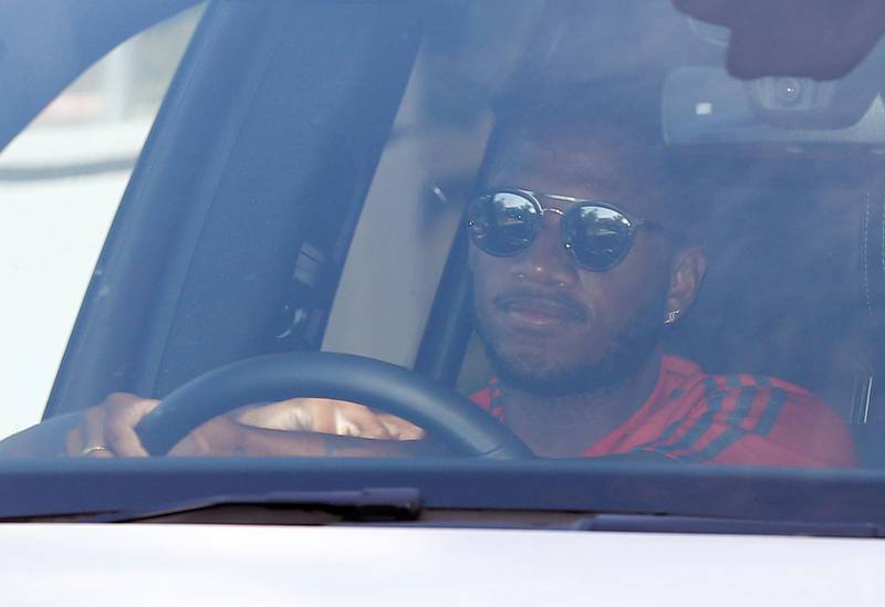 Manchester United's Brazilian midfielder Fred arrives at Aon Training Complex. Reuters