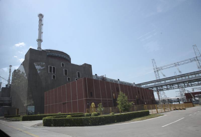 A power-generating unit at the Zaporizhzhia nuclear power plant. AP Photo