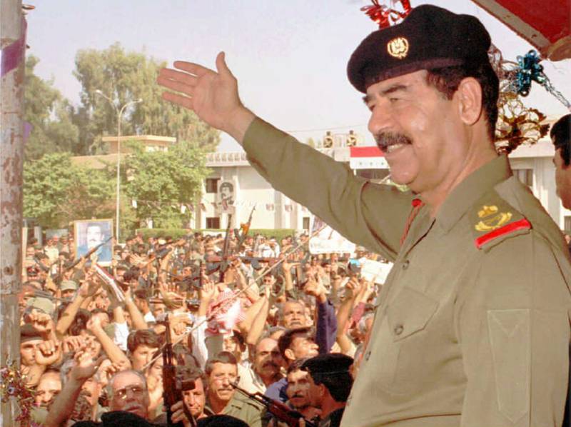 Former Iraqi president Saddam Hussein.  AFP