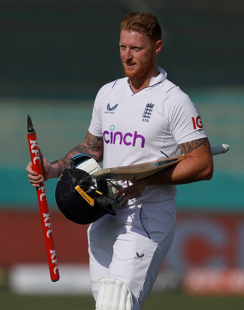 England captain Ben Stokes after winning the match. Reuters