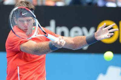 Juan Martin del Potro will be the fifth seed at the Australian Open beginning on Monday. Dean Lewins / EPA