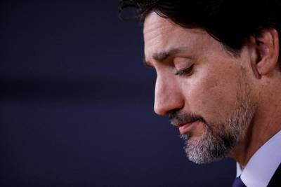 Canada's Prime Minister Justin Trudeau attends a news conference about flight PS752 from Tehran to Kiev that crashed shortly after takeoff, in Ottawa, Ontario, Canada. Reuters
