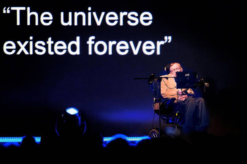 British theoretical physicist professor Stephen Hawking gives a lecture during the Starmus Festival on the Spanish Canary island of Tenerife on September 23, 2014. Desiree Martin / AFP