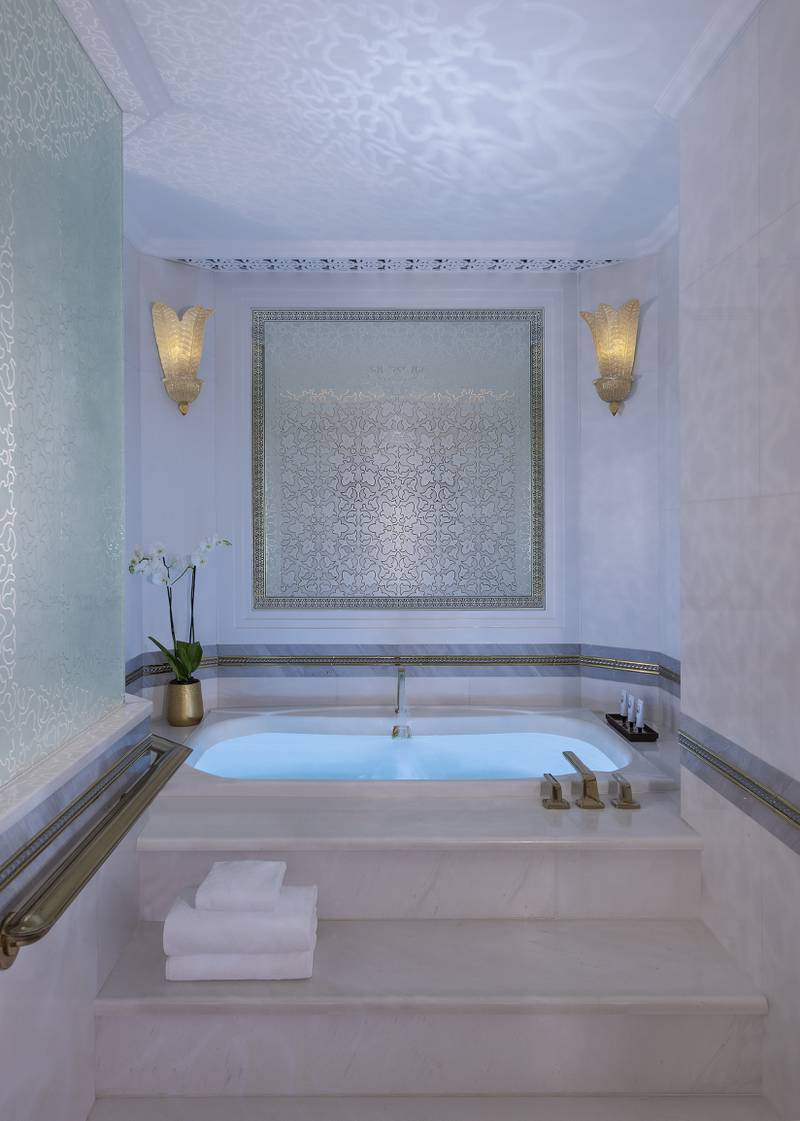 A Jacuzzi in one of the hotel's suites. Photo: Emirates Palace