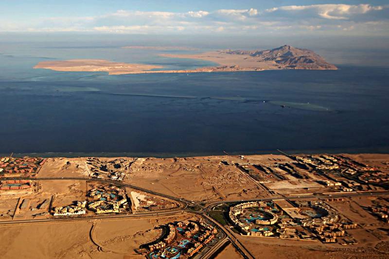 The Red Sea islands of Tiran and Sanafir between Egypt's Sinai Peninsula and Saudi Arabia at the mouth of the Gulf of Aqaba. AFP
