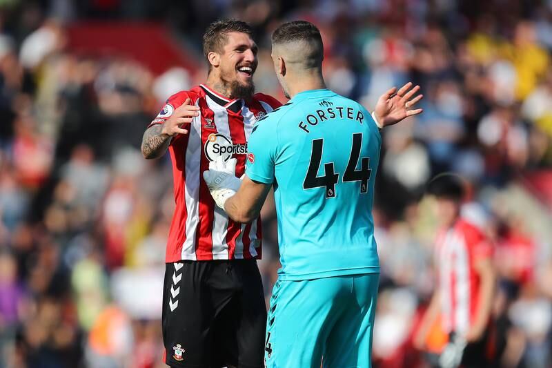 SOUTHAMPTON RATINGS: Forster 10 – Single-handedly kept Arsenal at bay. He made two sensational stops in the first 20 minutes, first low to his right to deny Martinelli, and then high to his right to keep out Saka. In the second half, keep out Xhaka, Nketiah and Saka. Sensational.  Getty