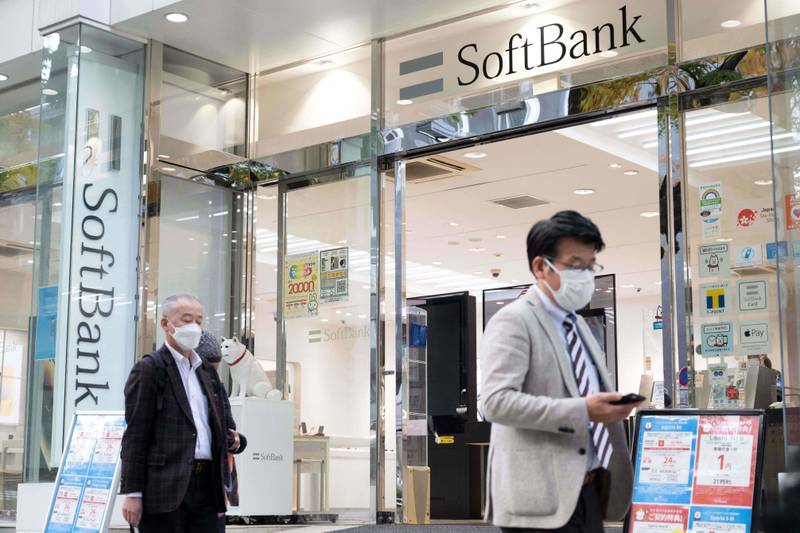 A mobile shop for Japan's SoftBank in Tokyo. AFP