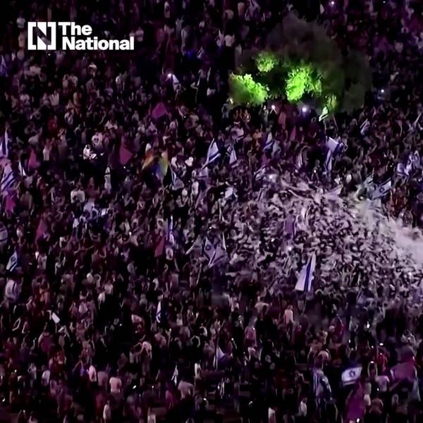 Crowds celebrate Israel's new coalition government