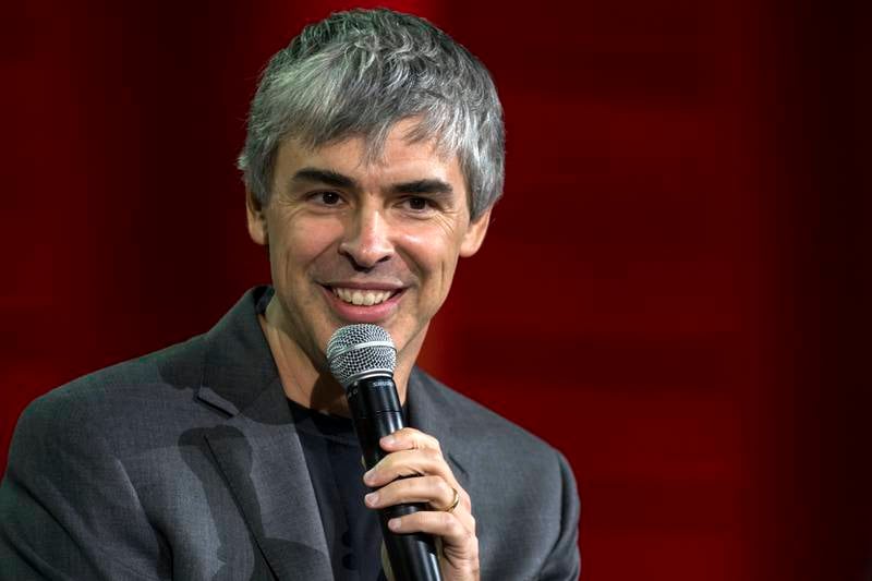 Larry Page, co-founder of Google Inc. and chief executive officer of Alphabet Inc., speaks during the 2015 Fortune Global Forum in San Francisco, California, U.S., on Monday, Nov. 2, 2015. The forum gathers Global 500 CEO's and innovators, builders, and technologists from some of the most dynamic, emerging companies all over the world to facilitate relationship building at the highest levels. Photographer: David Paul Morris/Bloomberg *** Local Caption *** Larry Page