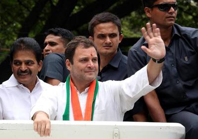 Indian opposition leader Rahul Gandhi's aspiration to become the nation's next prime minister will see him visit the UAE next year. EPA