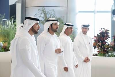 Sheikh Hamdan bin Mohammed, Crown Prince of Dubai, attends the homecoming reception. Photo: UAE Presidential Court 