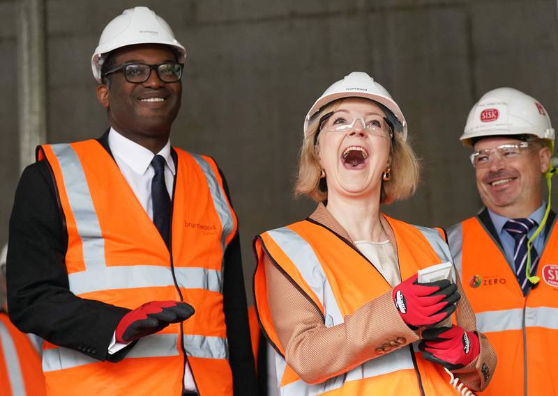 On Tuesday Britain's Prime Minister Liz Truss and Chancellor of the Exchequer Kwasi Kwarteng visited a construction site for a medical innovation campus in Birmingham, on the sidelines of the Conservative Party conference. AFP