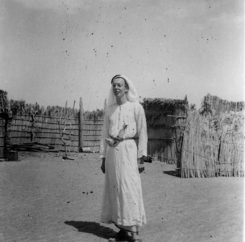 Peter Lienhardt in local clothing with a khanjar dagger, in what it is now the UAE. All photos: Estate of Peter Lienhardt