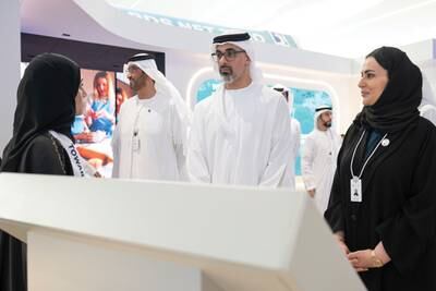 Sheikh Khaled was accompanied by Dr Sultan Al Jaber, Minister of Industry and Advanced Technology and Cop28 President-designate