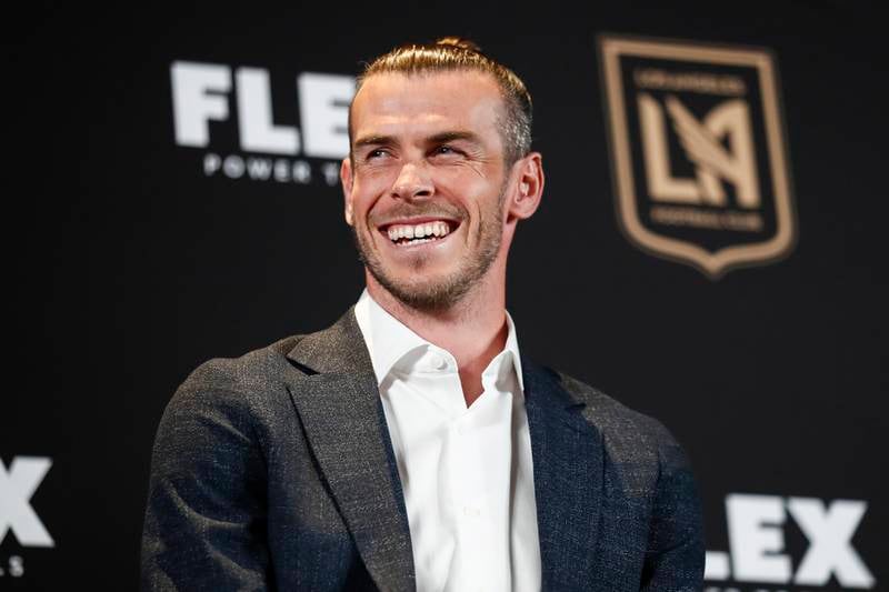 LAFC newly signed player Gareth Bale attends a news conference at Banc of California Stadium in Los Angeles, California, USA, 11 July 2022.   EPA / CAROLINE BREHMAN