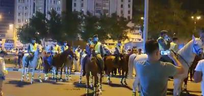 Mounted police on the streets as barricades are lifted