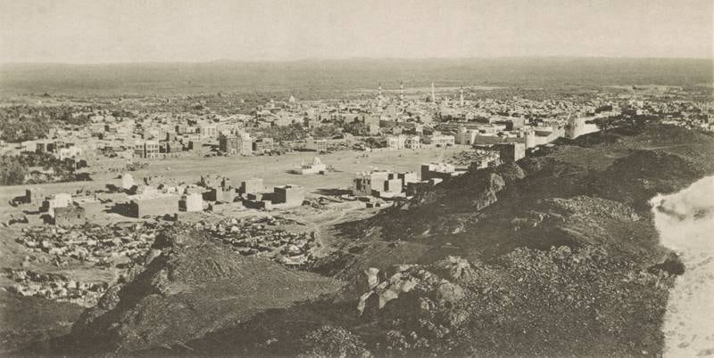 Madinah as seen from Mount Sela' from the north-west, 1913. Photo: Library of Congress