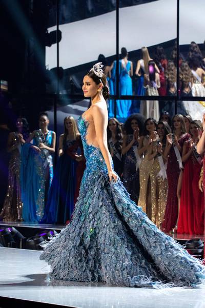 Catriona Gray takes her final walk as Miss Universe 2018 during The MISS UNIVERSE® Competition airing on FOX at 7:00 PM ET on Sunday, December 8, 2019 live from Tyler Perry Studios in Atlanta. Contestants from around the globe have spent the last few weeks touring, filming, rehearsing and preparing to compete for the Miss Universe crown. HO/The Miss Universe Organization